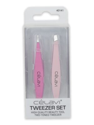 40141-1.jpg PINZA CEJAS DUO ROSA 12PZS CELAVI