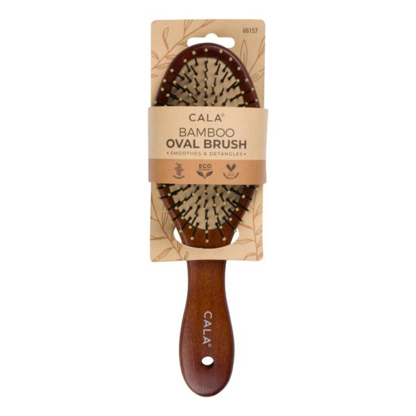 CEPILLO DE CABELLO BAMBU OSCURO OVALADO CA