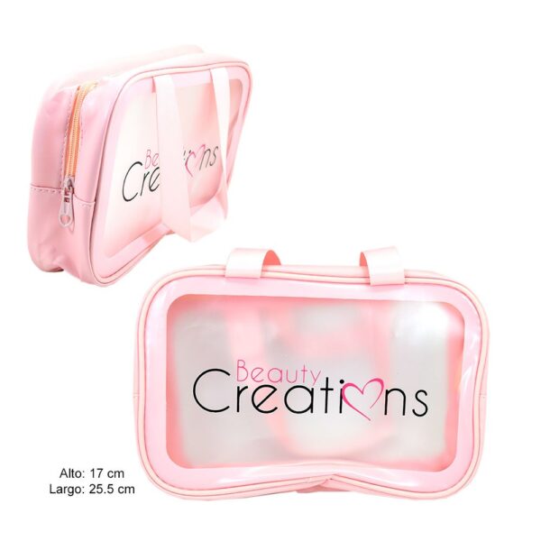 BOLSA MAQUILLAJE ROSA CHICA PASTEL BC