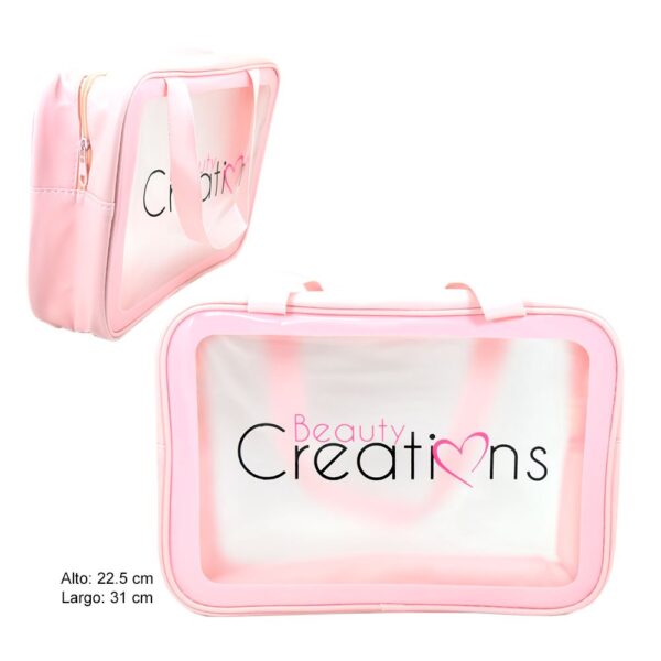 BOLSA MAQUILLAJE ROSA GDE.PASTEL BC