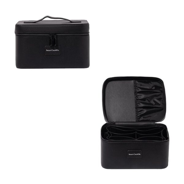ESTUCHE ORGANIZADOR DE 3 COMPARTIMENTOS CON SEPARADORES DE PIEL REMOVIBLES