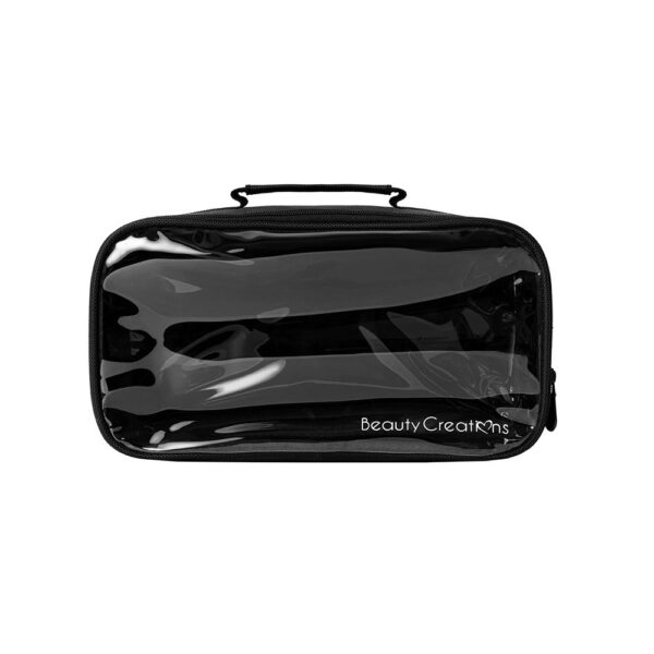 ESTUCHE PARA ASEO NEGRO CON CUBIERTA TRANSPARENTE