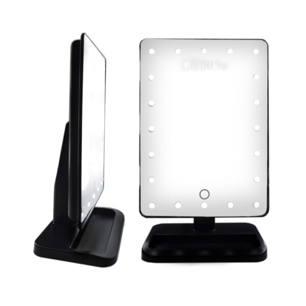 ESPEJO VANITY NEGRO 20 FOCOS LED BC