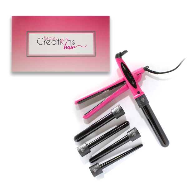 RIZADOR INTERCAMBIABLE + PLANCHA ROSA BC