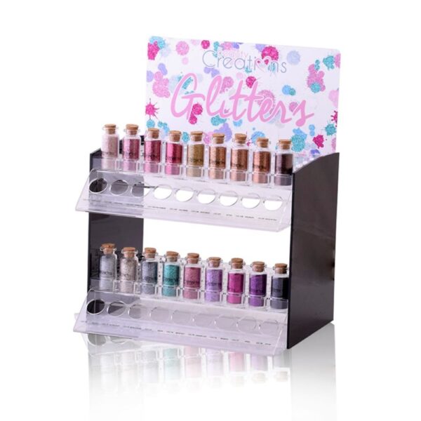 EXHIBIDOR PARA GLITTER 18 TONOS BC