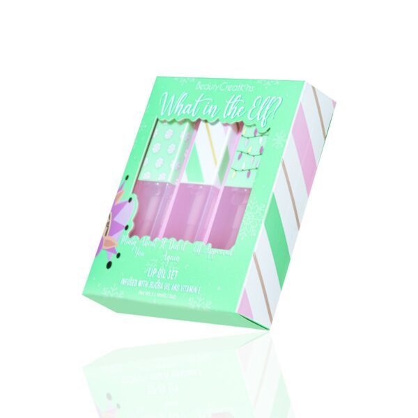 SET DE LIP OIL 3 PIEZAS MENTA, FRESA, MANZANA BC