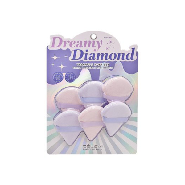 SET DE TRIANGULOS PUFF MORADOS 6 PZAS CV