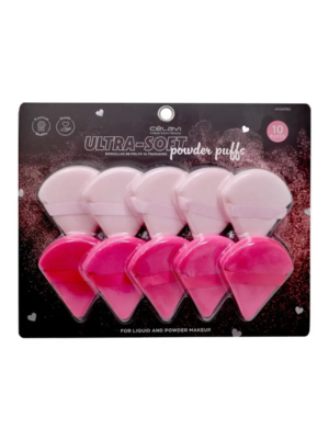 45460BU SET DE PUFF ULTRA SORT ROSA/BEIGE 10 PZAS CELAVI