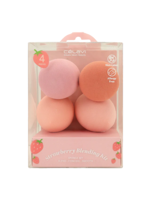 45680 SET DE ESPONJAS 4 PZAS - STRAWBERRY CV