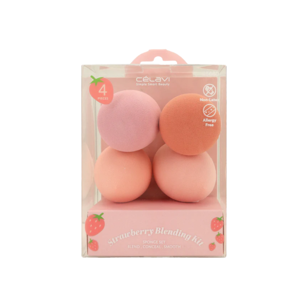 SET DE ESPONJAS 4 PZAS - STRAWBERRY CV