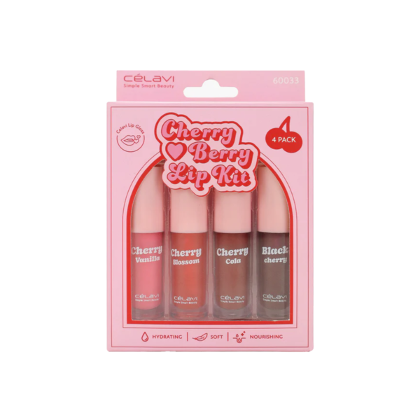 GLOSS PARA LABIOS CHERRY BERRY 4 PZAS. CV