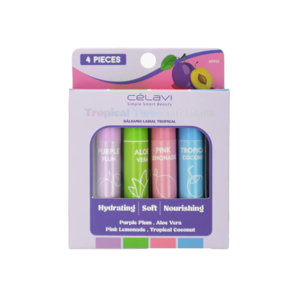 BALSAMO DE LABIOS TROPICAL TWIST SET DE 4 PZAS CV