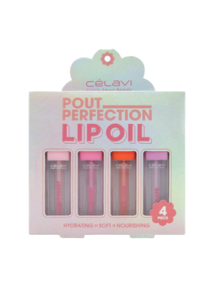 60083 SET DE ACEITE PARA LABIOS POUT PERFECTION 4PZAS CV