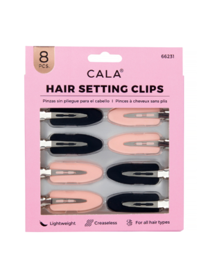 66231 PINZAS FIJADORAS DEL CABELLO 8 PZS NEGRO-ROSA CALA
