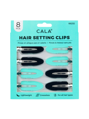 66232 PINZAS FIJADORAS DEL CABELLO 8 PZS NEGRO-MENTA CALA
