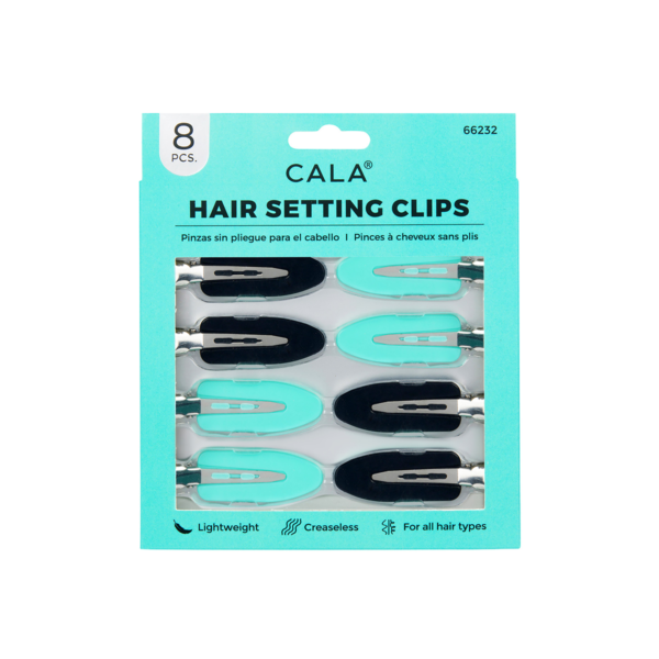 PINZAS FIJADORAS DEL CABELLO 8 PZS NEGRO-MENTA CALA
