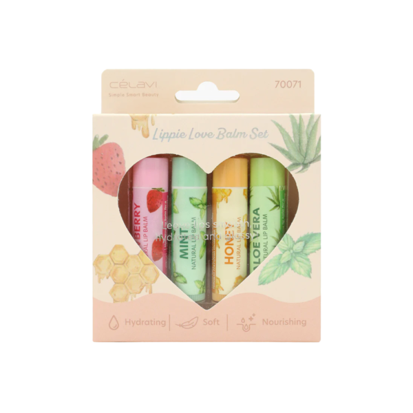BALSAMO DE LABIOS LIPPIE LOVE SET DE 4 PZS CV