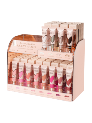 FSLW-PTD1 DISPLAY DE RUBOR E ILUMINADOR LIQUIDO  FLAWLESS 6PZS X 12 TNOS = 72 PZS + 12 TESTERS BC