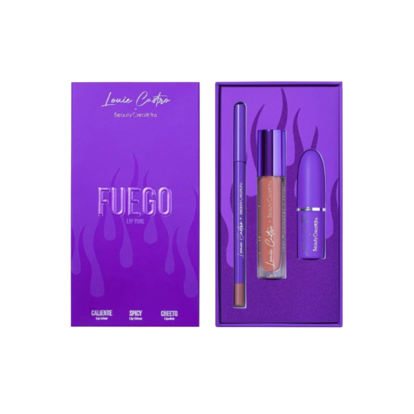 TRIO DELINEADOR, LABIALY LIPGLOSS FUEGO BC