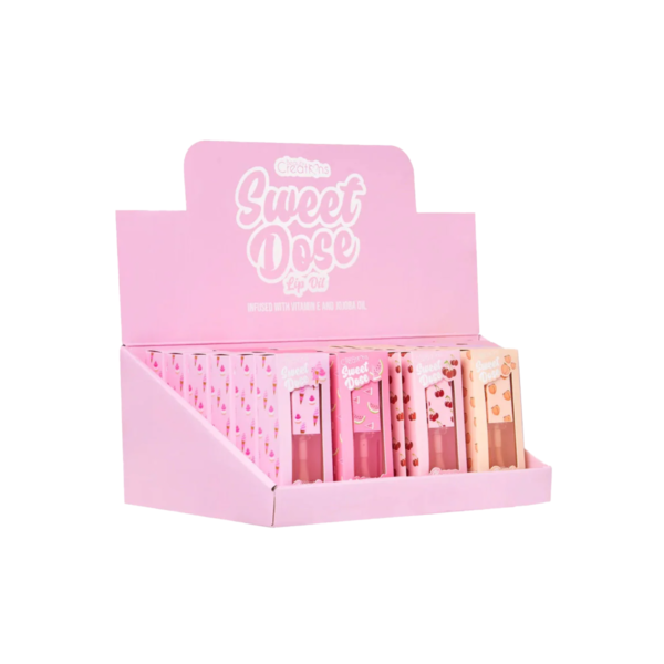 DISPLAY ACEITE PARA LABIOS SWEET DOSE 4 ESENCIAS BC