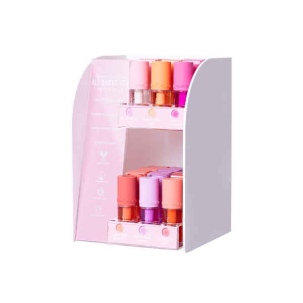 PH ACEITE PARA LABIOS 6 PZAS POR COLOR 36 PZAS + 6 TESTERS + ACRILICO BC
