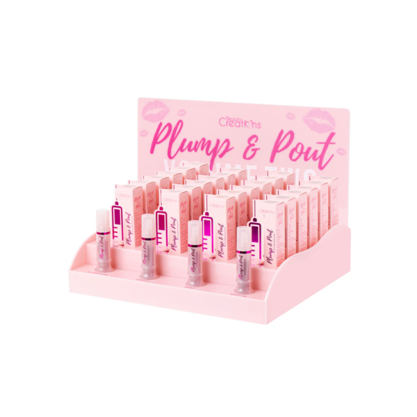 SET LIPGLOSS PLUMP POUT 48PZS + 4TES + ACRILICO VOL. 2 BC