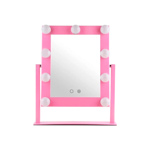 ESPEJO  VANITY 9FOCOS LED ROSA LR
