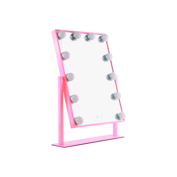 ESPEJO  VANITY 12FOCOS LED ROSA LR