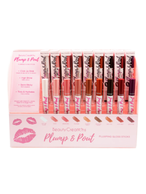 PPVSD DISPLAY GLOSS VOLUMINZADOR DE LABIOS (9 TONOS  X 6 PZAS =54 PZASA + 9 TESTERS) BC