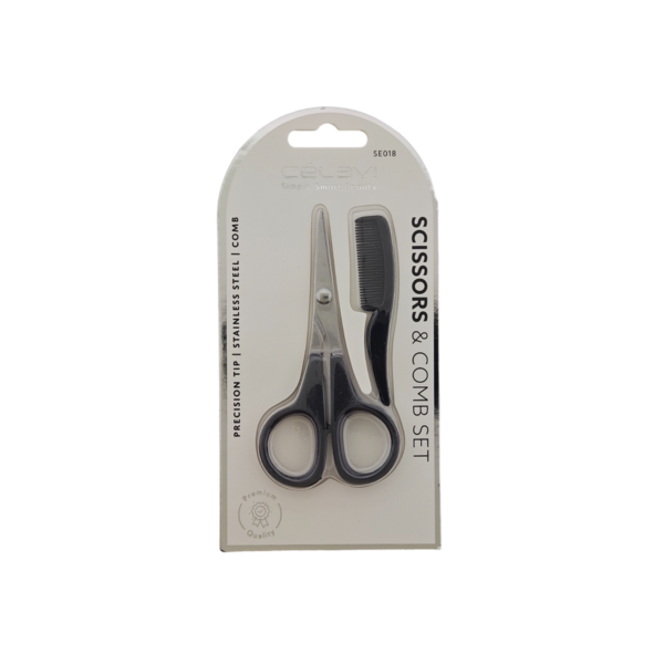 TIJERAS Y PEINE PARA BIGOTE CELAVI