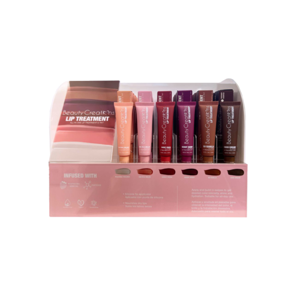 DISPLAY TRATAMIENTO DE LABIOS 6PZS X 6 TONOS =36 PZS + 6 TESTERS + ACRILICO BC