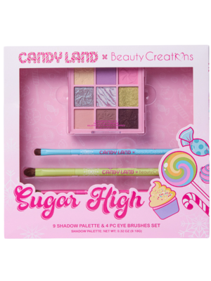 SET DE PALETA DE SOMBRAS + BROCHAS (4) "SUGAR HIGH"