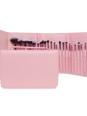 SET DE 24 BROCHAS ROSA CON COSMETIQUERA TM